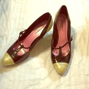 Black and cream dress shoes